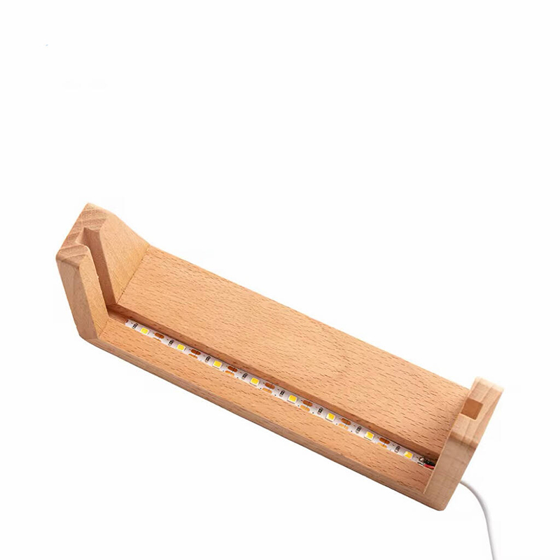U-shaped Wood Led Photo Frame USB Powered 